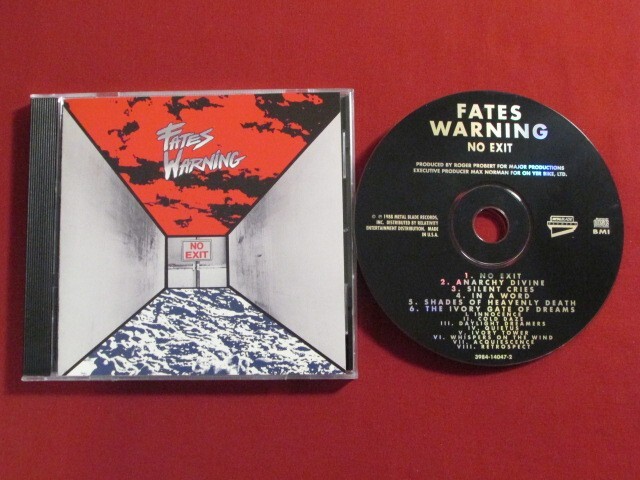 FATES WARNING NO EXIT 1988 ALBUM/1994 REISSUE CD 80s PROG METAL 3984-14047-2 OOP
