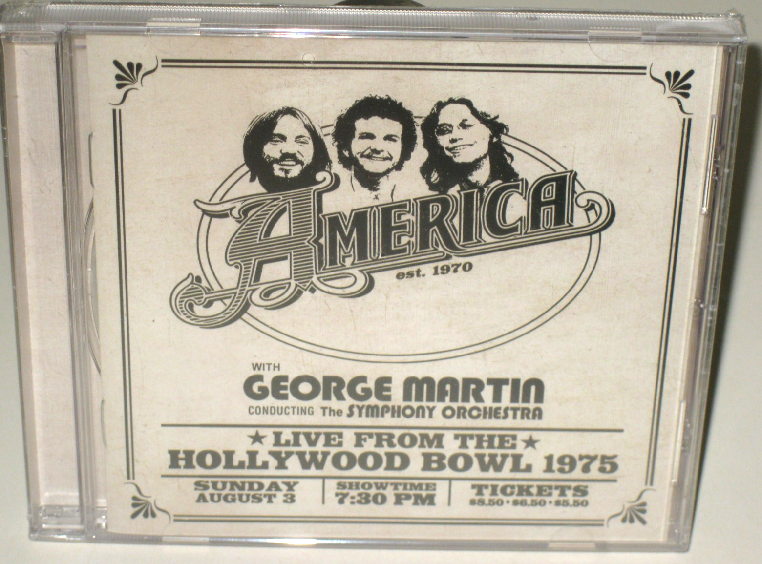 America – Live At The Hollywood Bowl 1975 CD – Greatest Hits -Holiday-Hearts