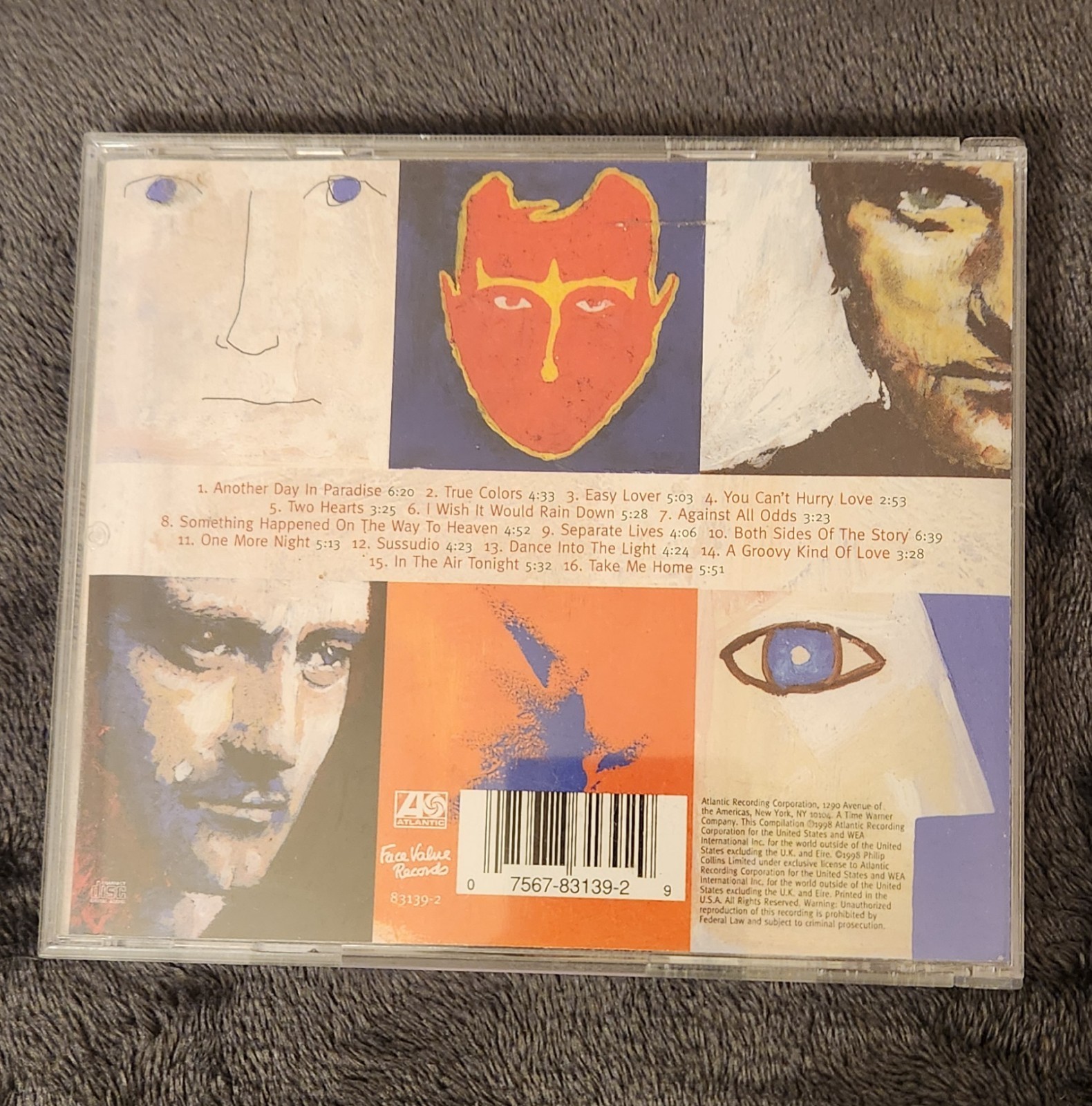 Hits by Phil Collins (CD, 1998) GREATEST SOLO BEST GENESIS IN THE AIR TONIGHT…