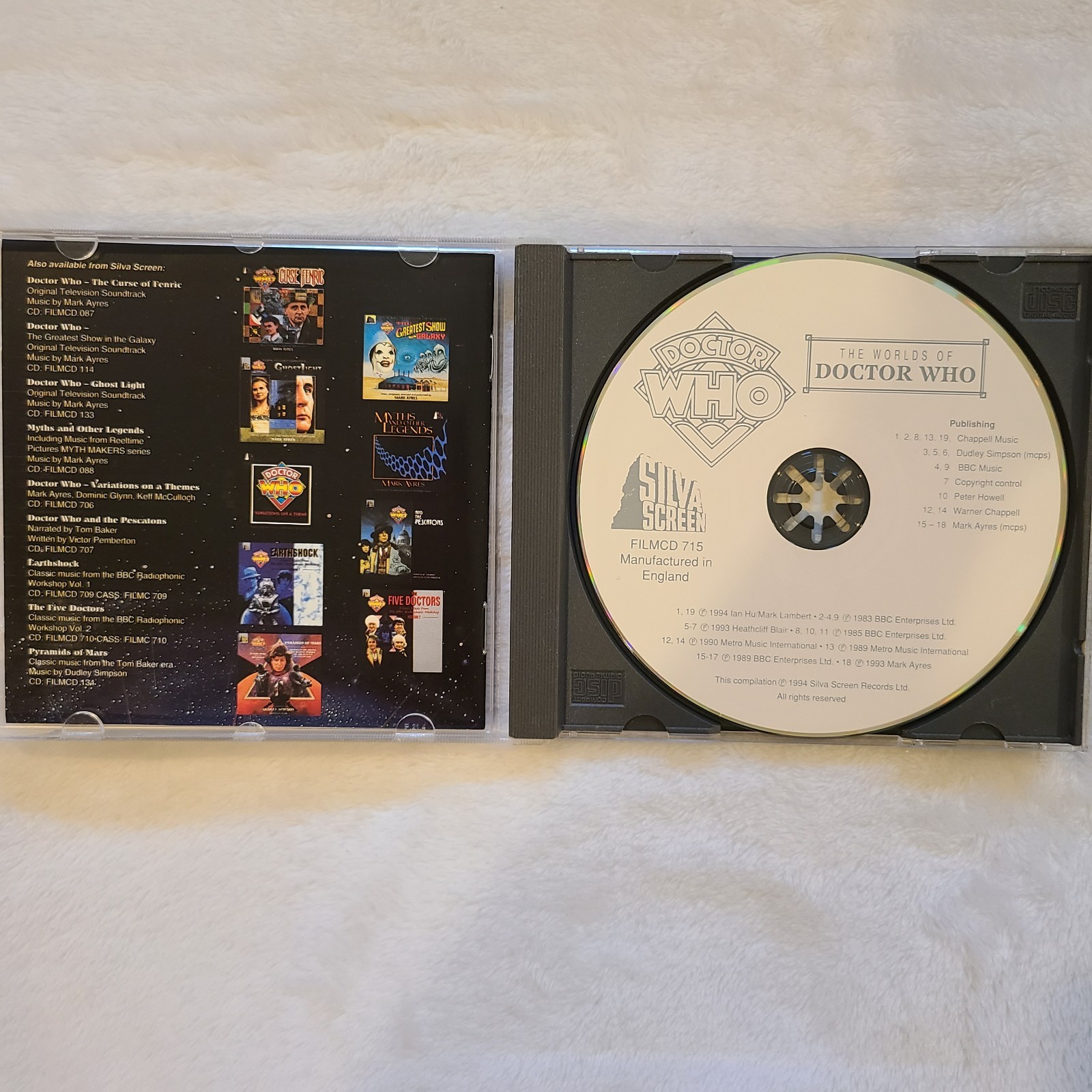 Silva Screen – The Worlds of Doctor Who TV Soundtrack CD 1994 FILMCD 715