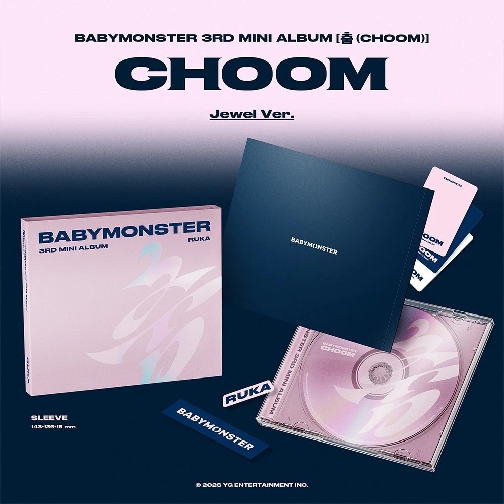 BABYMONSTER [CHOOM] 3rd Mini Album JEWEL Ver/CD+Foto Buch+3 Karte+2 Sticker+GIFT