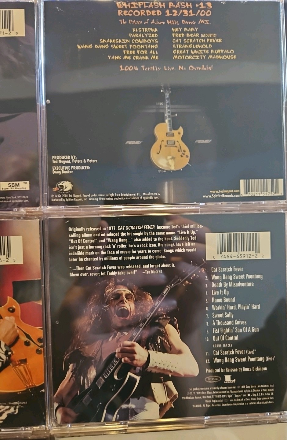 Ted Nugent CD Lot In Excellent Condition Expanded Editions And Live Albums EX!!