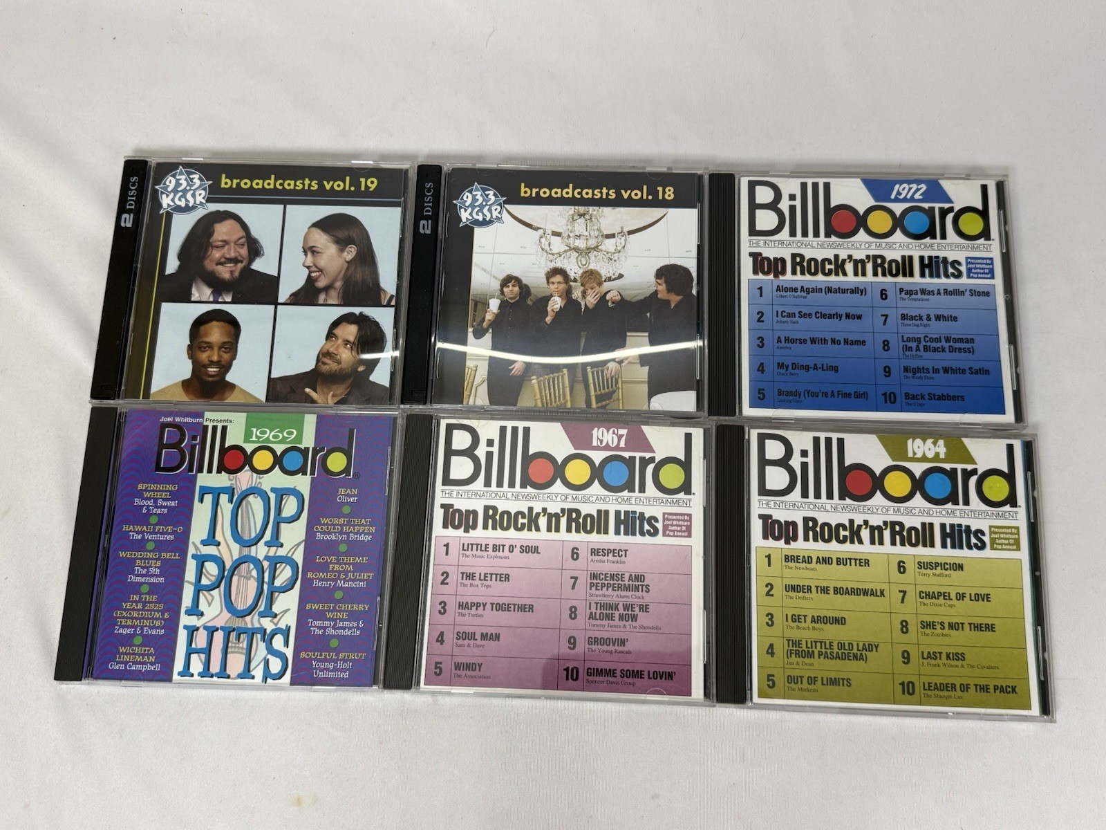Lot Of 6 Billboard CDs Rock N Roll And Pop Vol 18,19 1960-1970s Era