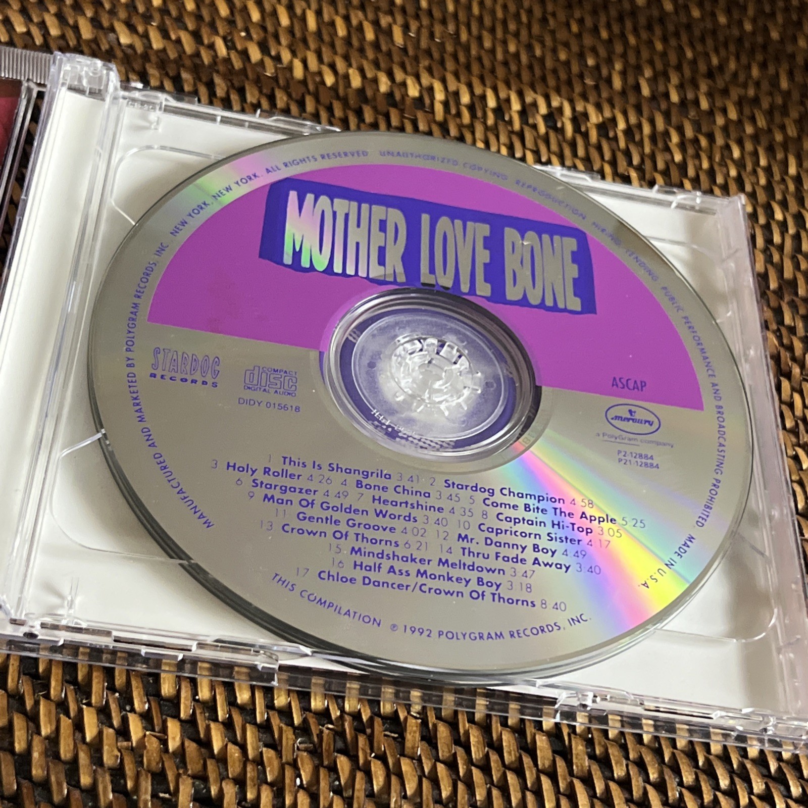 Mother Love Bone CD 1989 Stardog/Polygram 2 CD set.