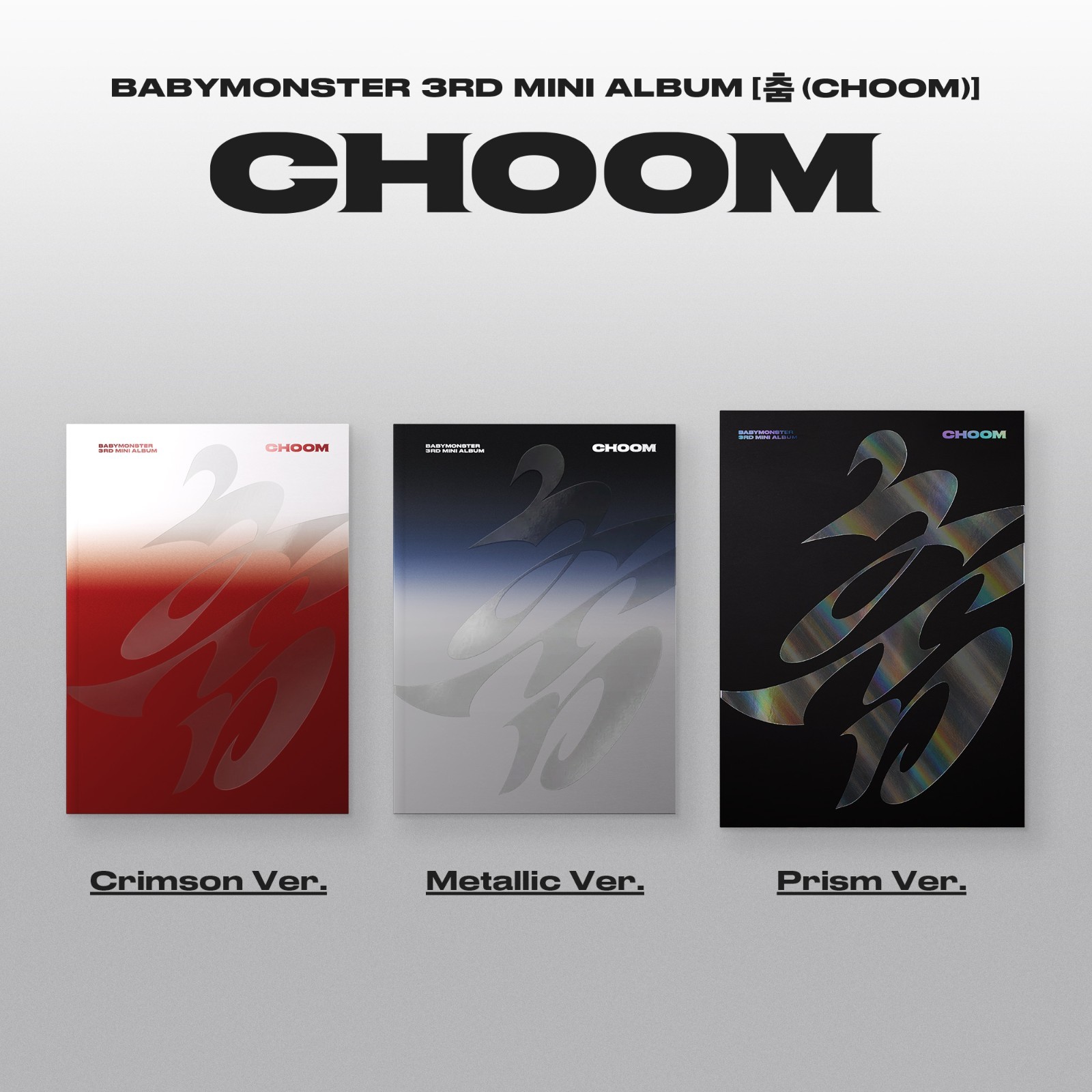 BABYMONSTER 3rd Mini Album [CHOOM] CD+P.Book+6ea P.Card+2ea Sticker+Poster+Gift