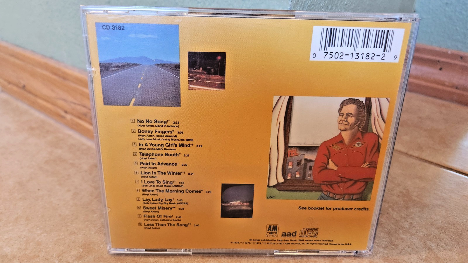 Hoyt Axton Road Songs cd 1977 A&M label CD 3182