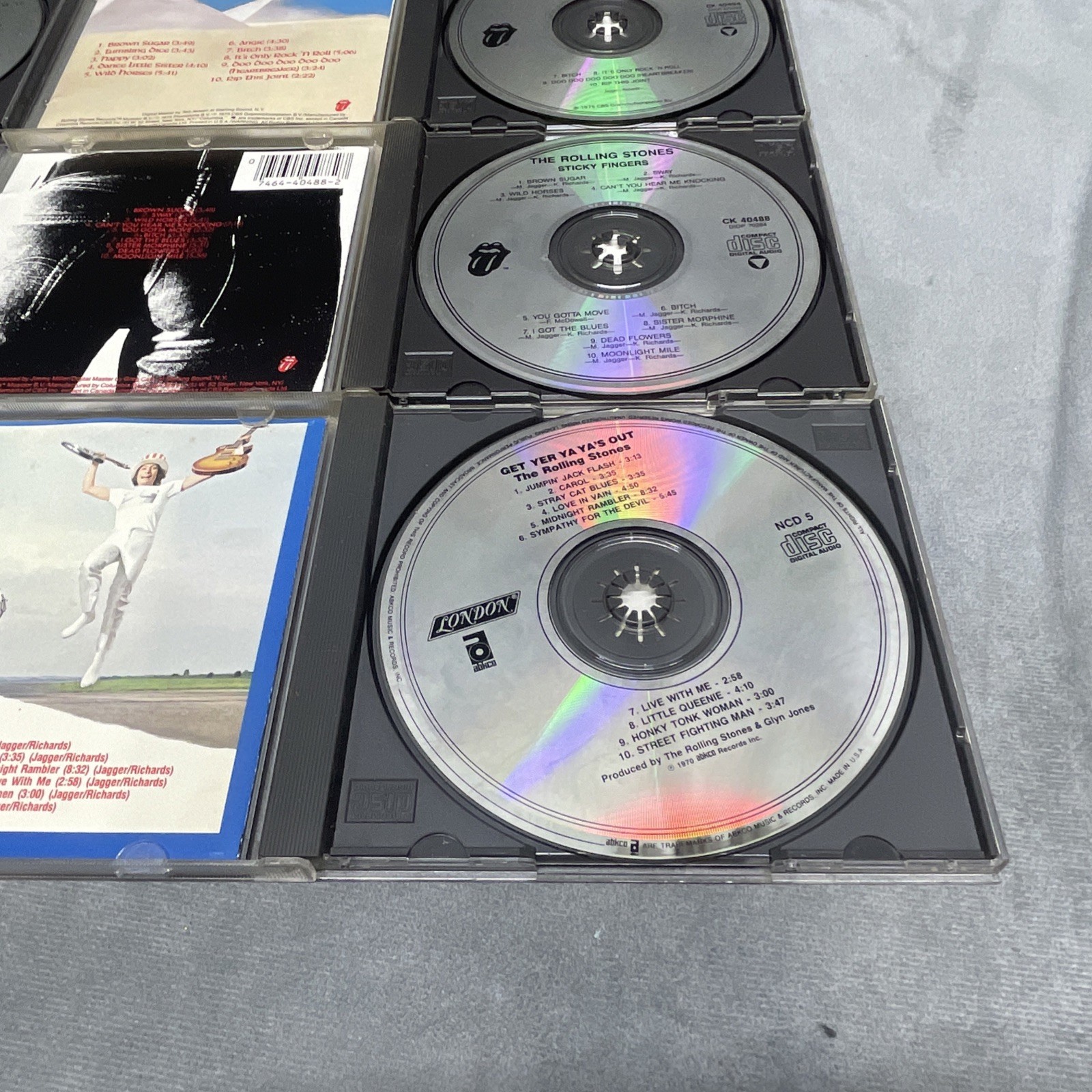 The Rolling Stones 6 CD Lot Bundle Live Steel Wheels Sticky Fingers Solo Rock