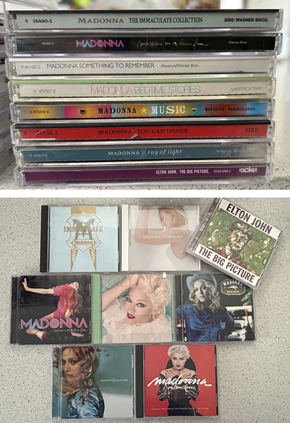 MADONNA Elton John 8 CD LOT Prayer Bedtime Ray Remember Dance Confessions Big