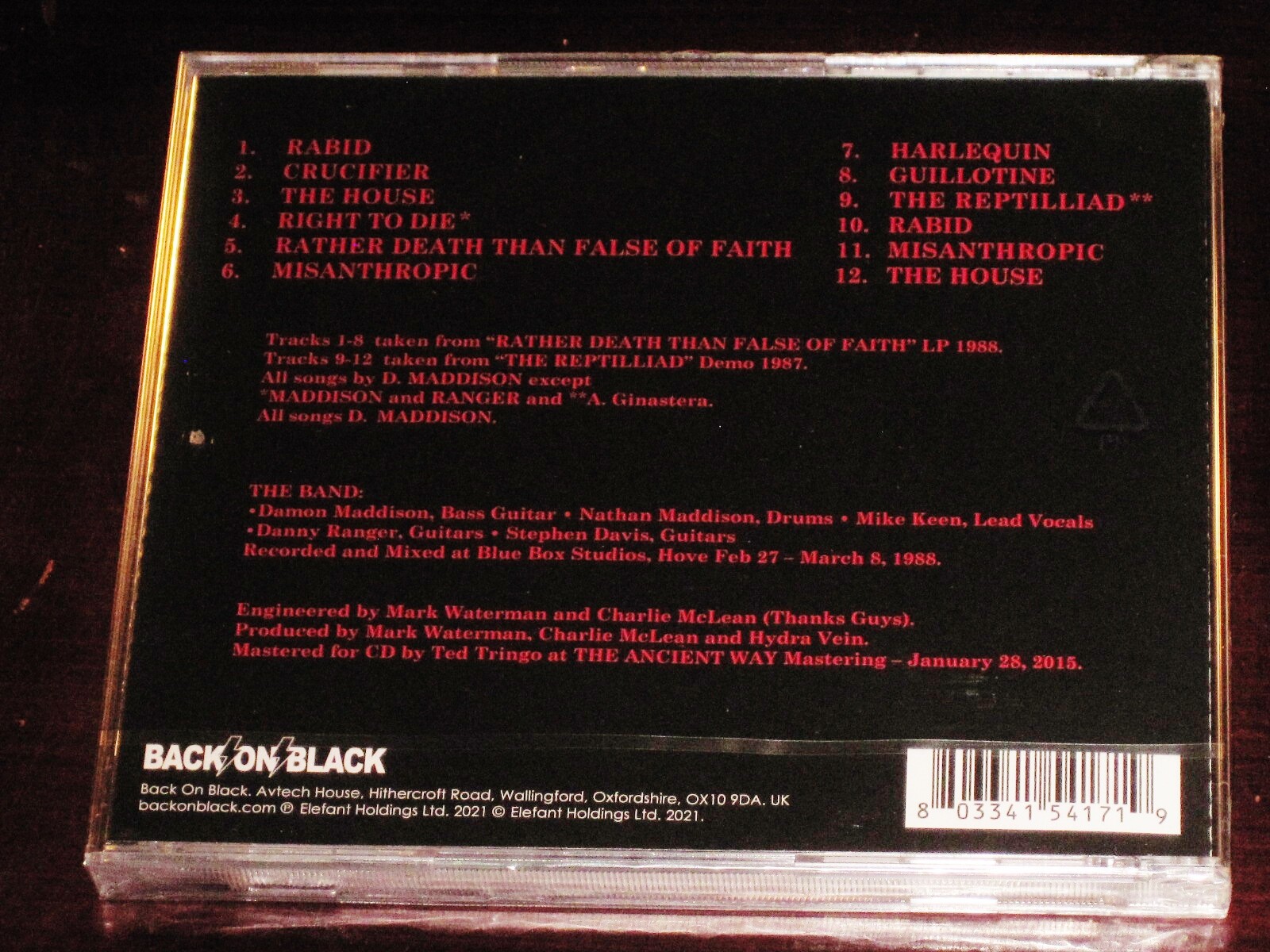 Hydra Vein: Rather Death Than False Of Faith + The Reptilliad CD 2021 BOB EU NEW