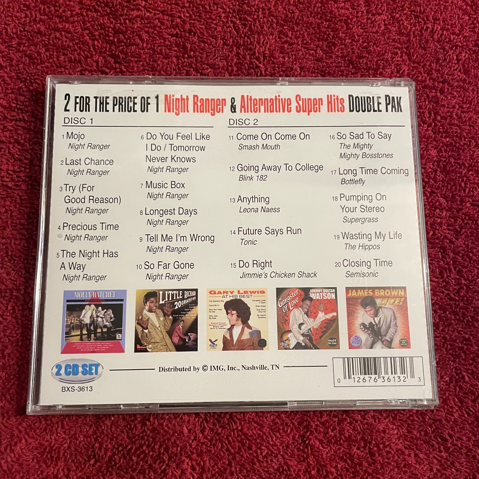 Night Ranger & Alternative Super Hits Double Pak CD (Rock, Alt, 1995, 2xCDs)