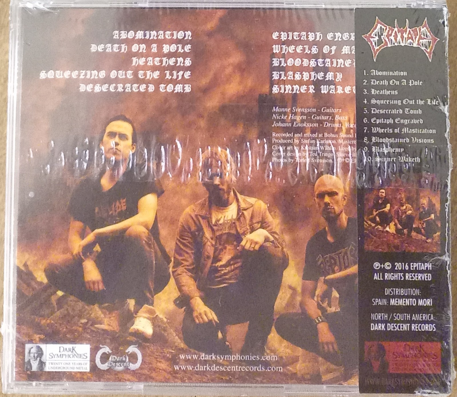Epitaph – Sinner Waketh. CD. Dark Symphonies. 2016. Death Metal. New