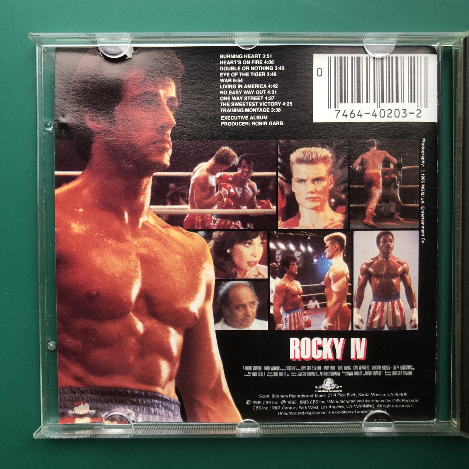 Sylvester Stallone ROCKY IV Film Soundtrack CD Talia Shire Vince DiCola Survivor