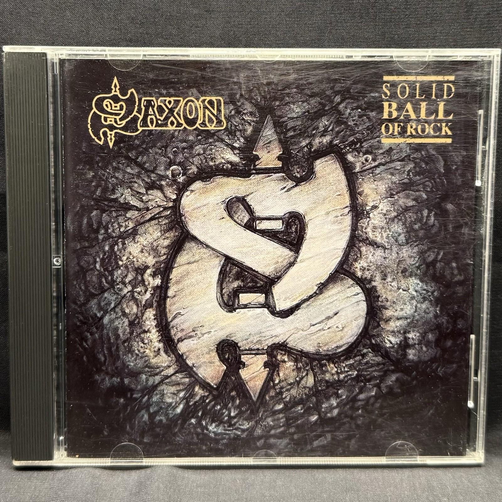 Saxon – Solid Ball Of Rock CD 1990 Charisma 91672-2 US Original Heavy Metal -VGC
