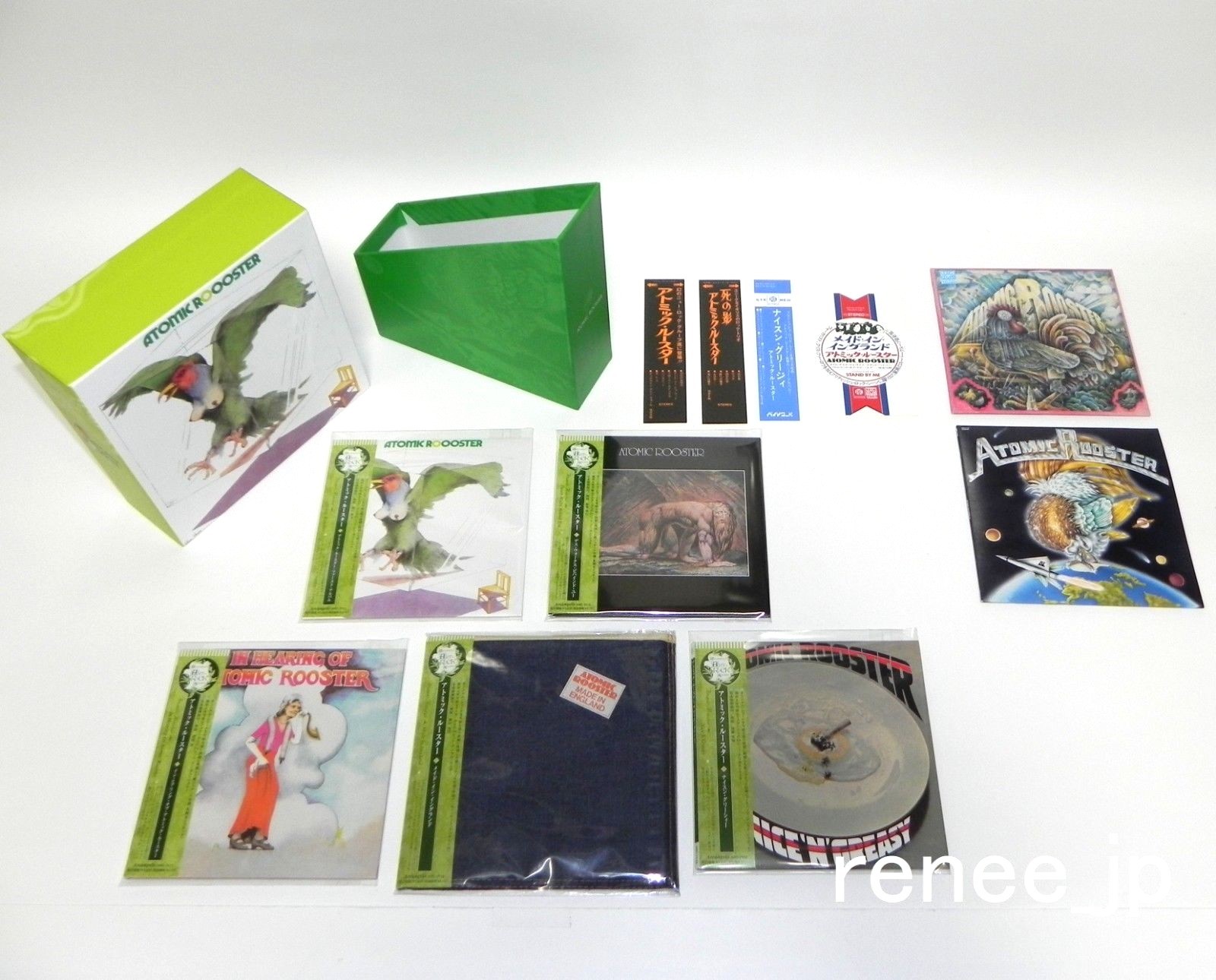 ATOMIC ROOSTER / JAPAN Mini LP CD x 5 titles + Sleeve x 2 + PROMO OBI x 3 + BOX