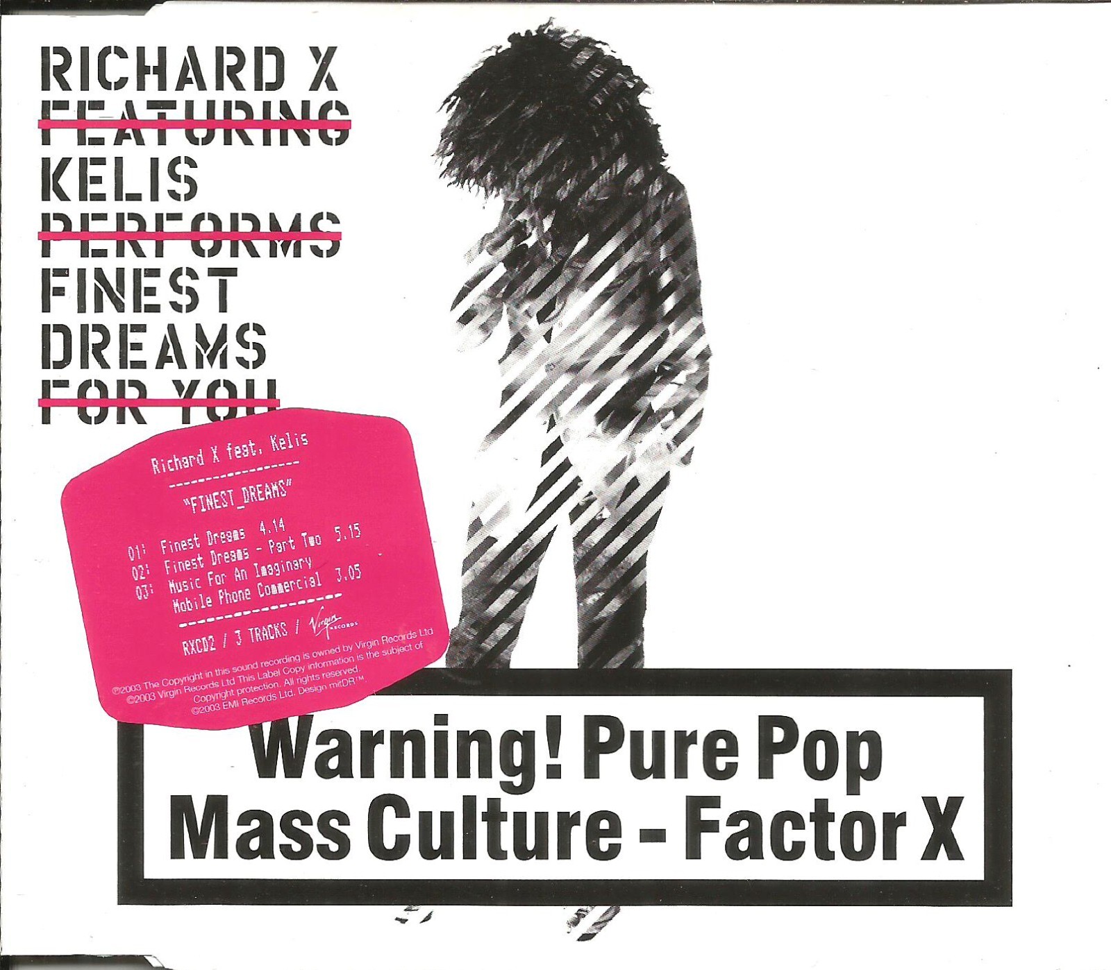 RICHARD X w/ KELIS Finest Dreams w/ 2 UNRELEASED CD Single SEALED USA seller