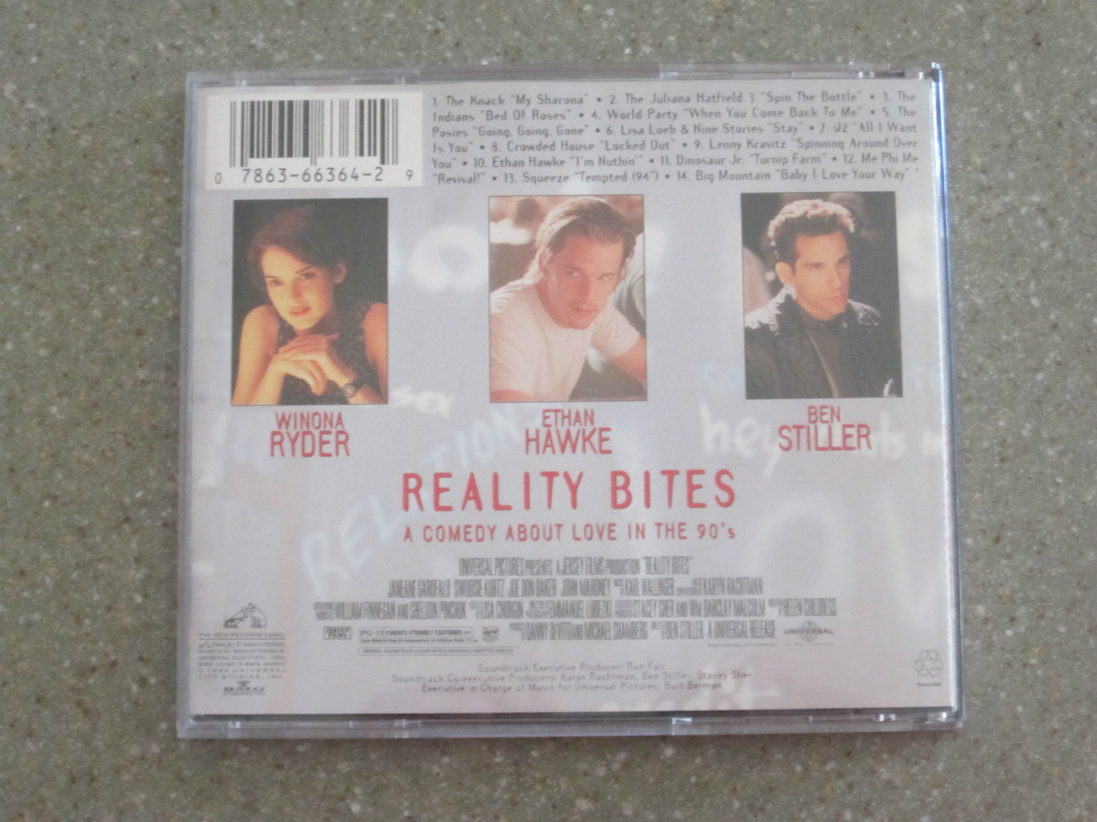 REALITY BITES Movie Soundtrack MusicCD Variuos RockPop-Kravitz-TheKnack-Squeeze
