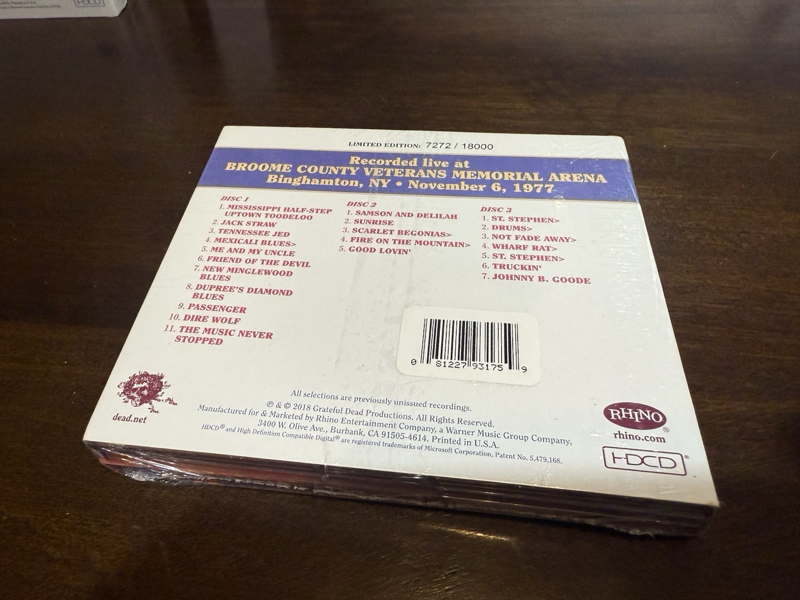 SEALED Grateful Dead Dave’s Picks 21 – # 15815 /16.5K – Boston Garden, MA ’73
