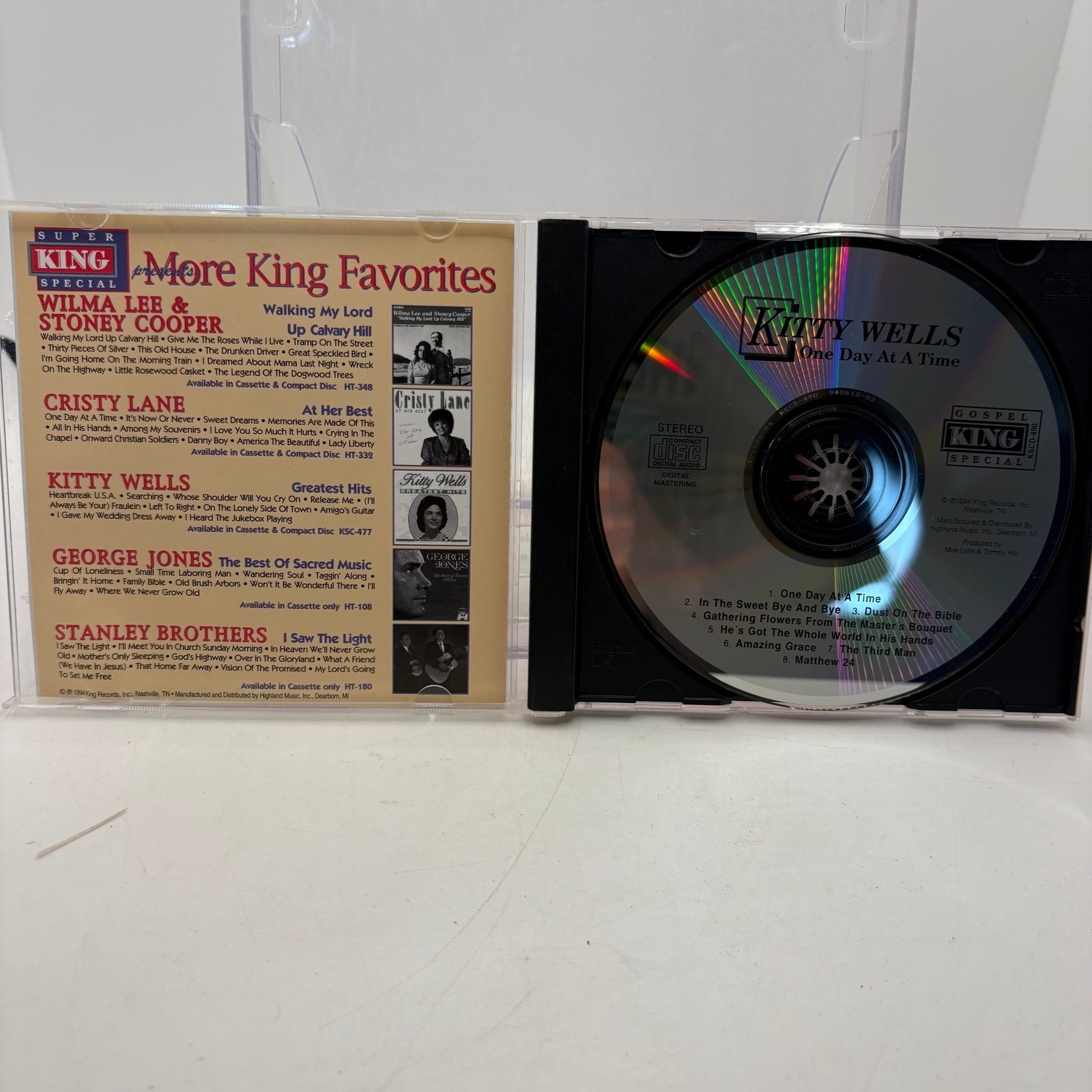Kitty Wells One Day At A Time CD Gospel King Special KSCD-490 1994 Country Music