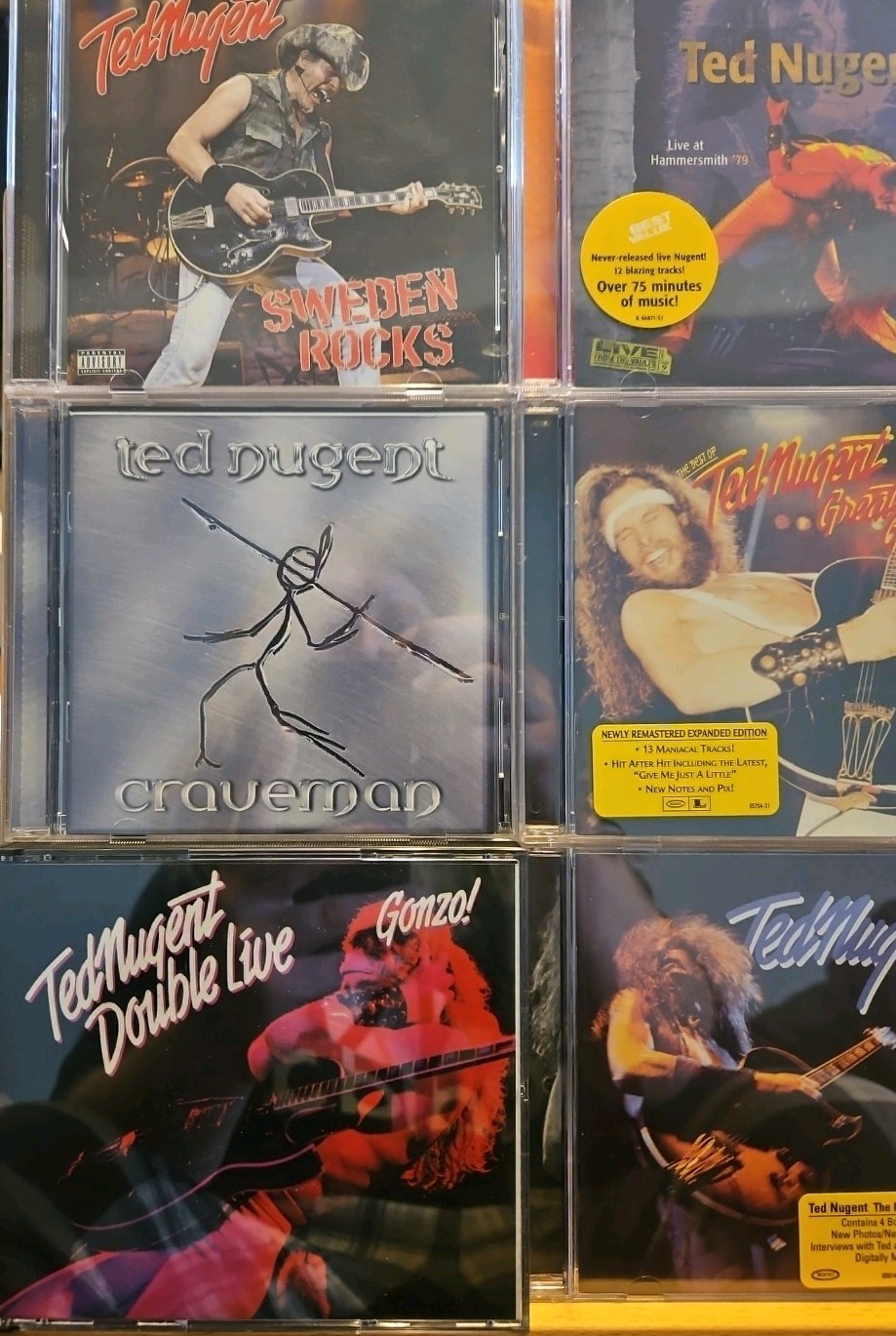 Ted Nugent CD Lot In Excellent Condition Expanded Editions And Live Albums EX!!