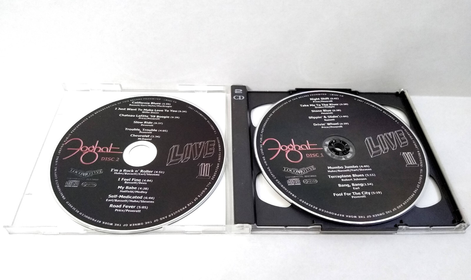 FOGHAT – LIVE 2 II (Promo CD, 2007, Locomotive)
