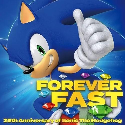 Bonus Sticker Forever Fast 35th Anniversary of Sonic The Hedgehog 2CDs Japan