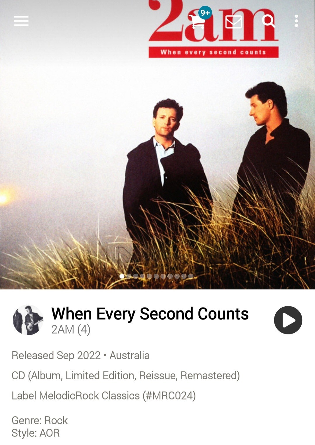 2am ~ When Every Second Counts 2022 Hi-Tech AOR Melodic Rock 500 Made SOLD OUT
