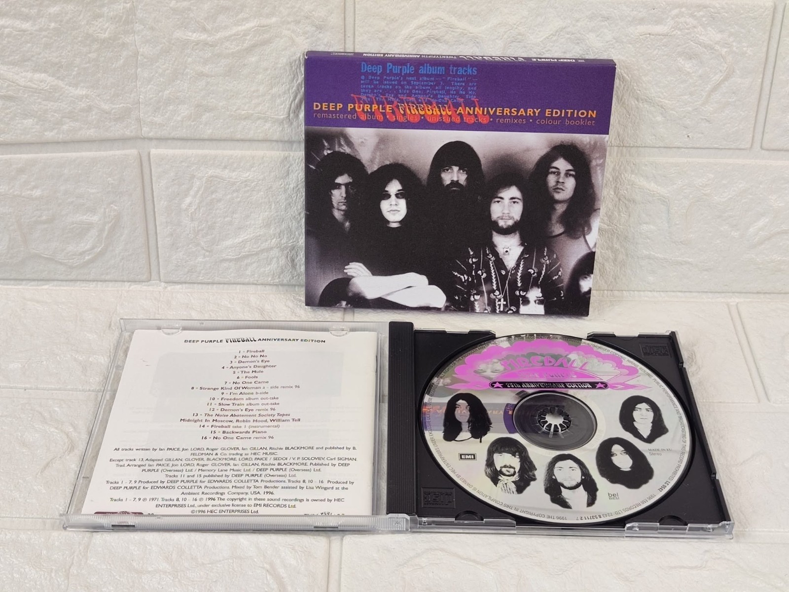 A commemorative CD edition of Deep Purple’s “Fireball” 25th Anniversary Edition