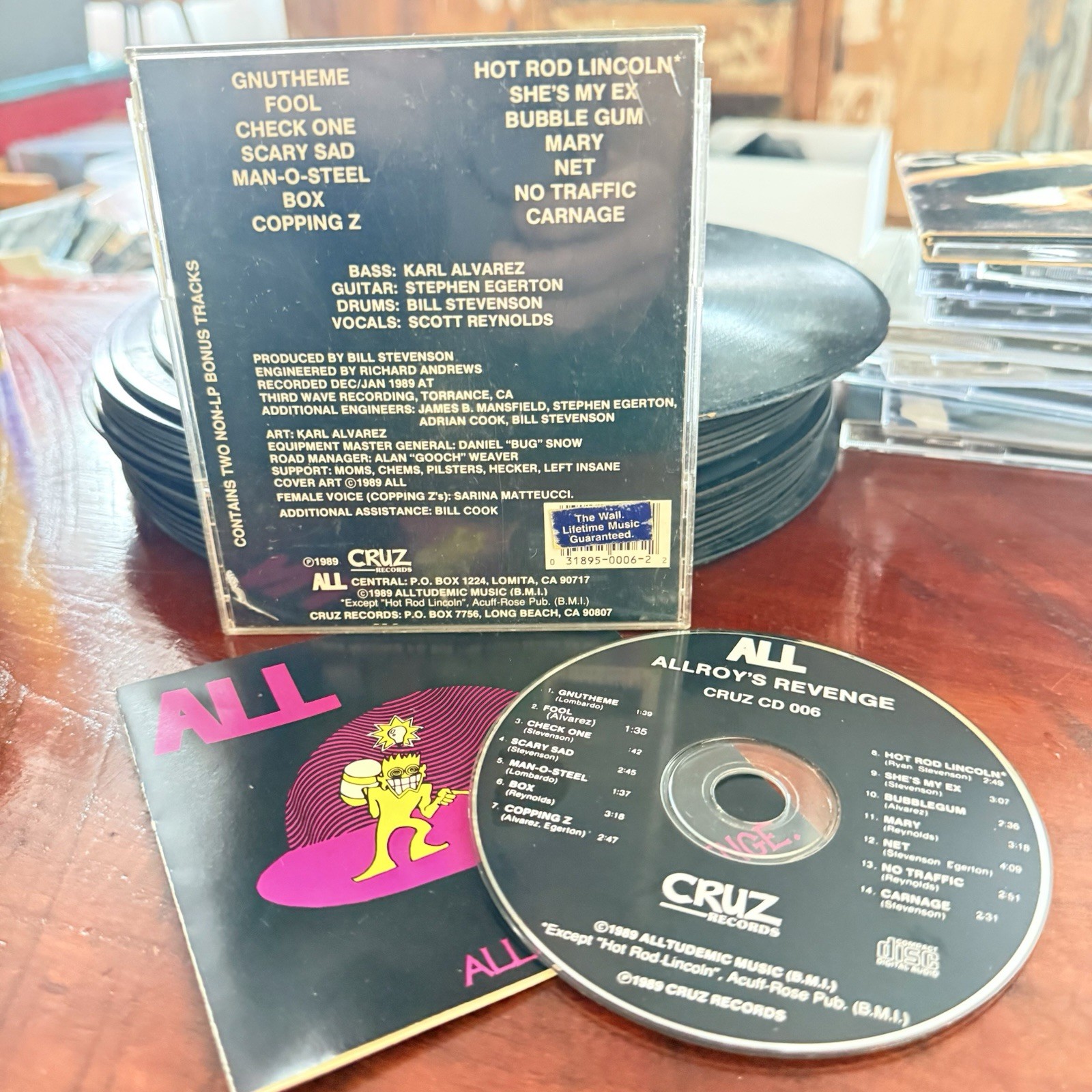 ALL DECENDENTS Allroy’s Revenge CD Cruz Records Excellent Cond 1989 PRESSING