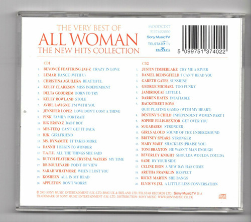 The Very Best Of All Woman The New Hits Collection CD (2003) RockPop 2 CD Set