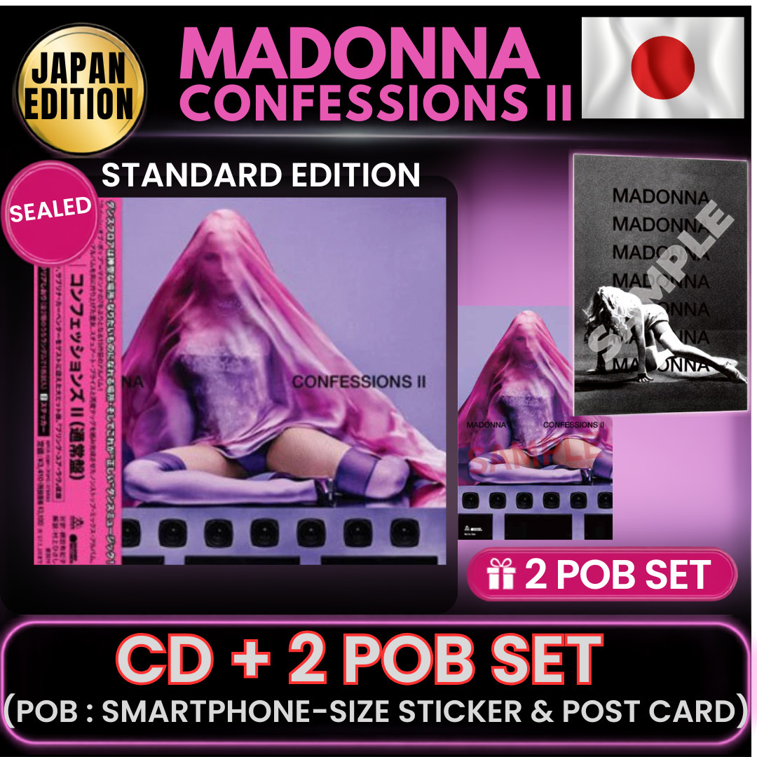 Madonna Confessions II Standard Japan Limited ED “New,Sealed CD” + 2 POB SET