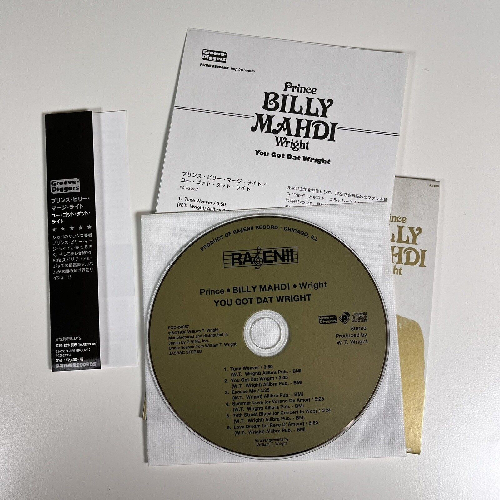 Prince Billy Mahdi You Got Dat Wright CD Japan Papersleeve P-Vine 2020 PCD-24957