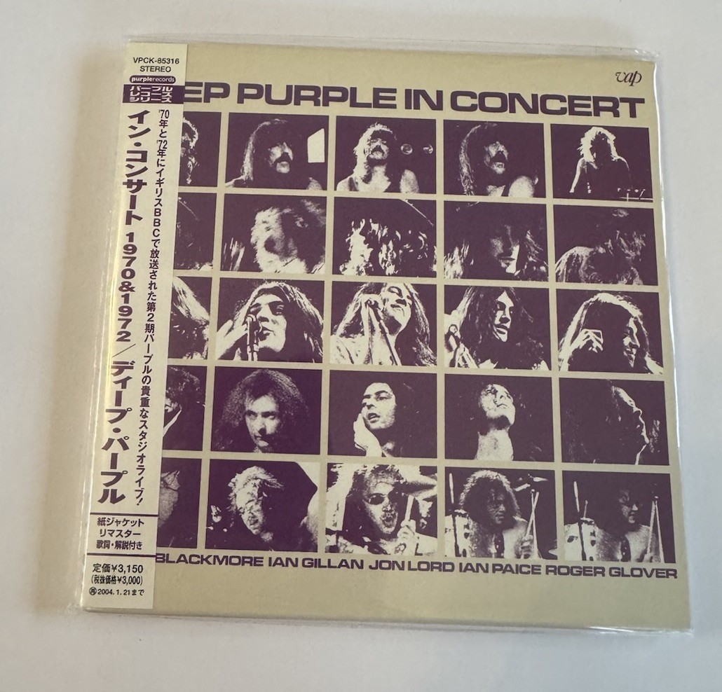 Deep Purple -In Concert- Japan Mini LP Style CD Sleeve- Brand New , Sealed 2 CD