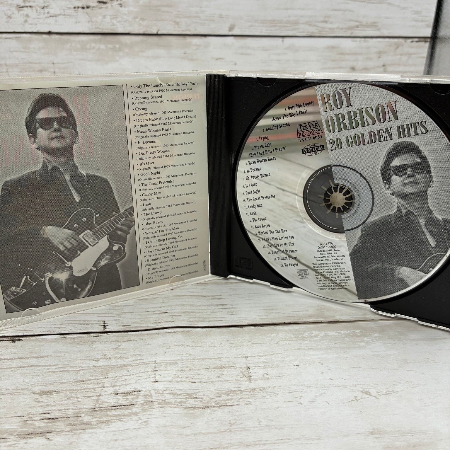 Roy Orbison – 20 Golden Hits CD 2000 Rock Pop Tee Vee Records