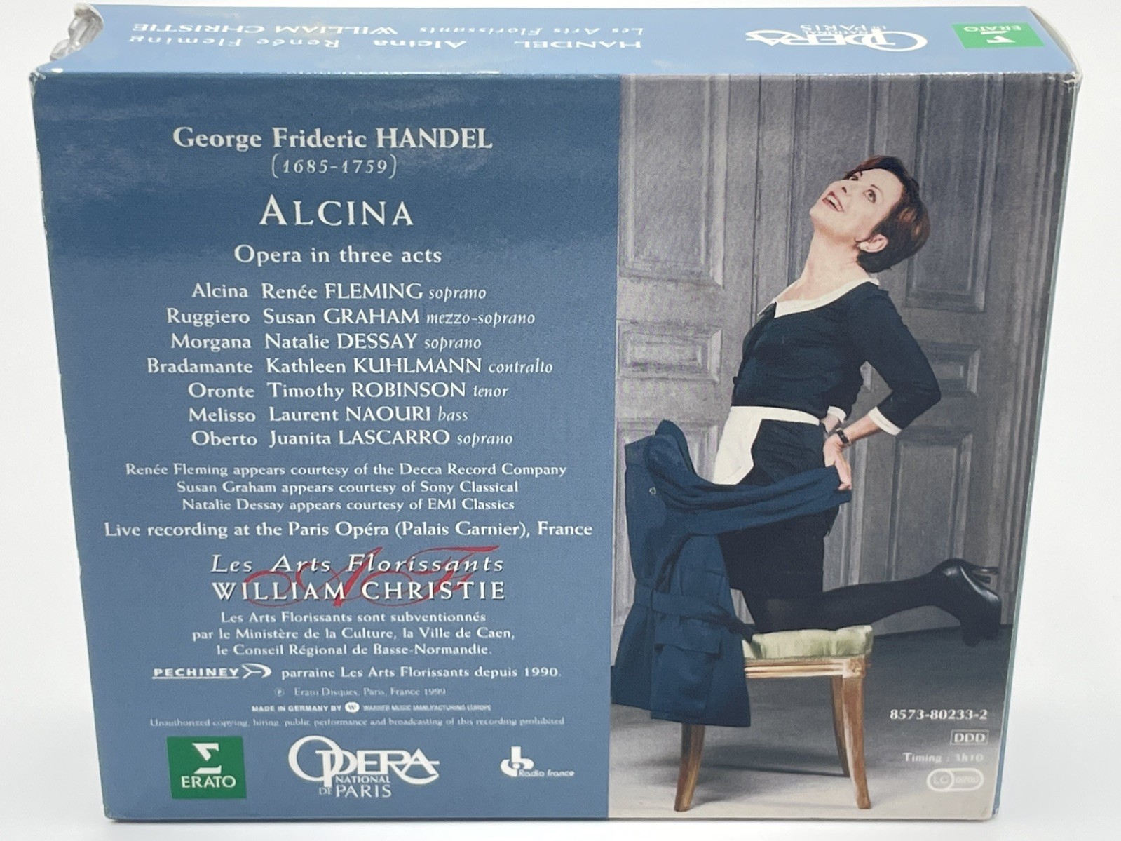 Handel Alcina 3 CD Set Renée Fleming Susan Graham Natalie Dessay Opera Erato 199