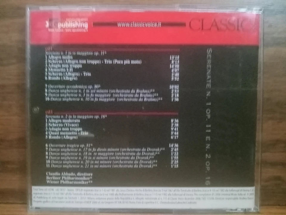 Brahms: Serenades, Overtures, Hungarian Dances (Vienna & Berlin PO, Abbado) 2CDs