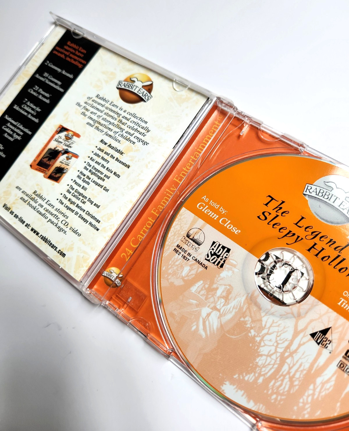 The Legend Of Sleepy Hollow CD Told By Glenn Close Folk Tales VERY GOOD