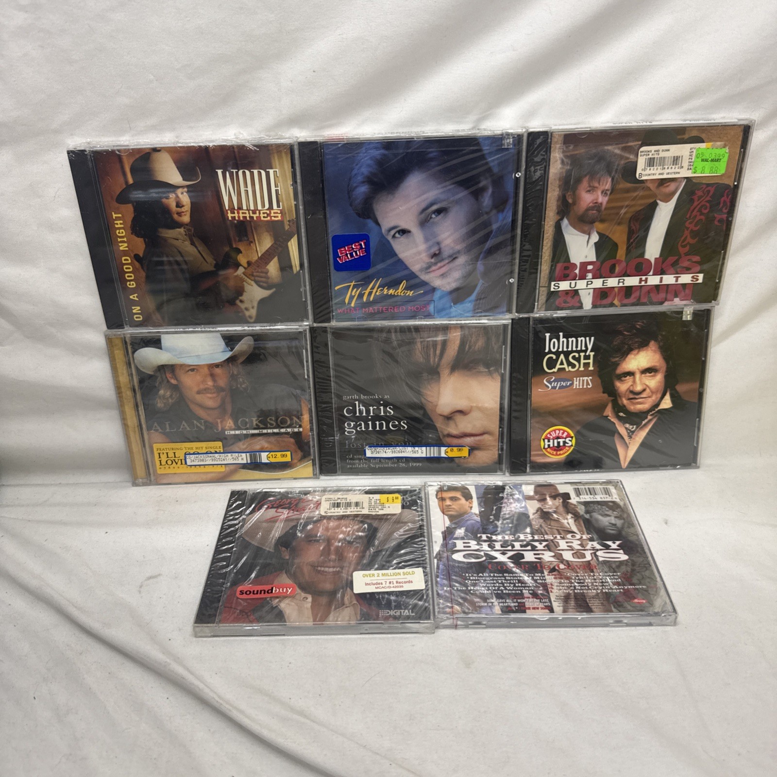 Mixed Lot of 8 All New & Sealed Country Music Cds – 80’ & 90’s Best Of Hits (1)