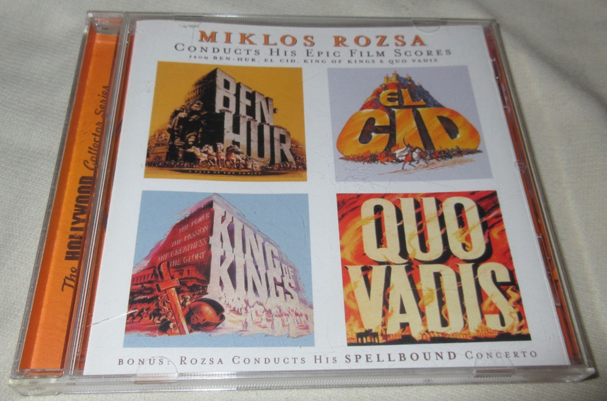MIKLOS ROZSA Conducts His Epic Film Scores CD Soundtrack Ben-Hur Quo Vadis+