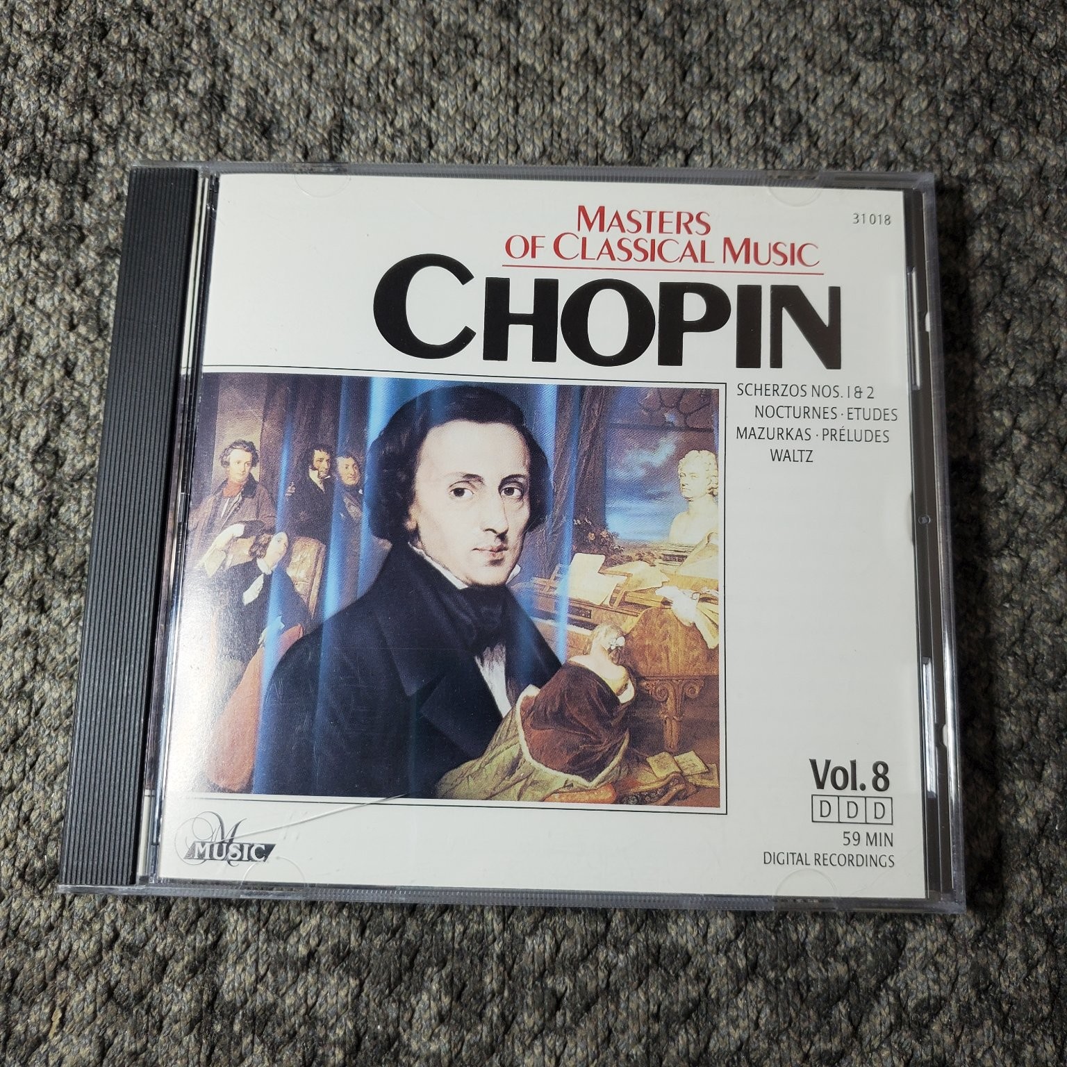 Frederic Chopin Masters of Classical Music Vol. 8 CD 59 Min Classical M Music