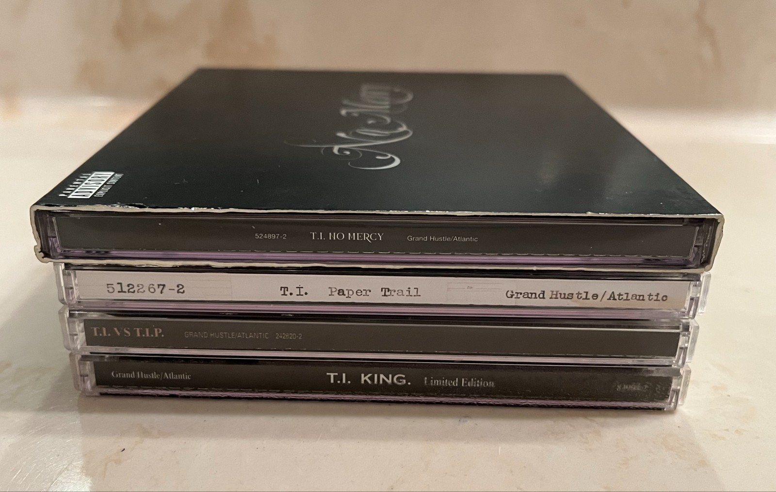 Lot 4 Rap CD Albums by T.I.-KING Lim Ed w/DVD+TI vs T.I.P.+PAPER TRAIL+NO MERCY