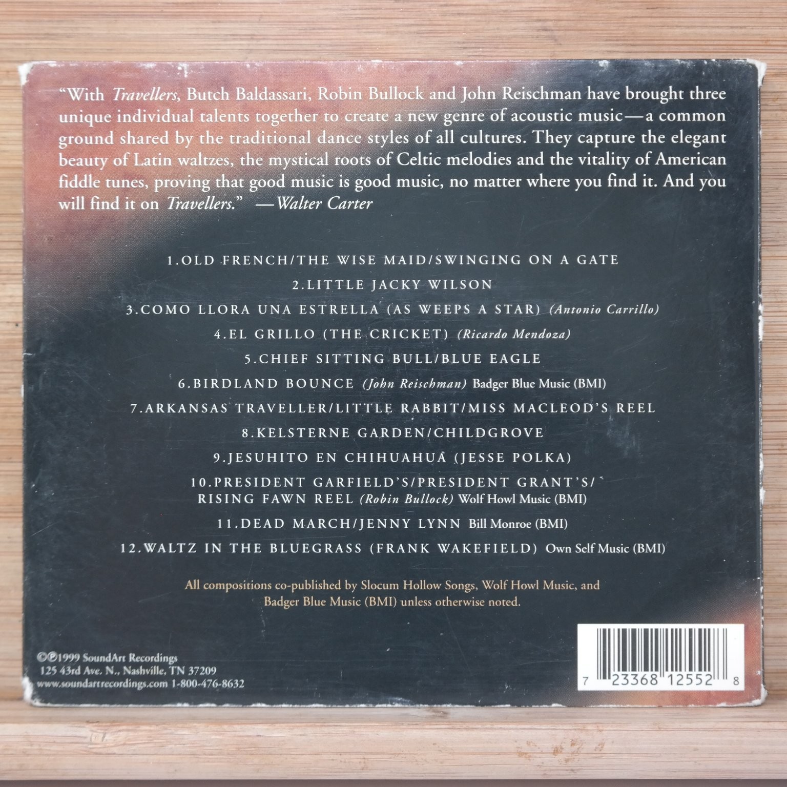 Travellers CD 1999 Acoustic Folk Butch Baldassari Robin Bullock SoundArt