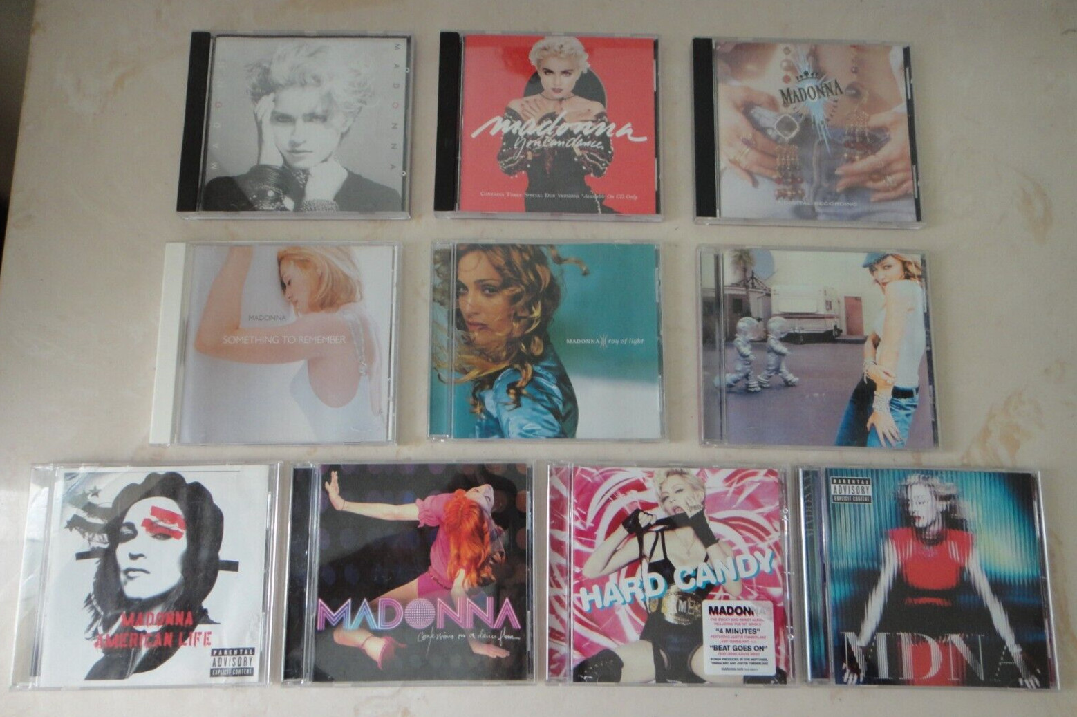 Lot 10 CDs MADONNA-PRAYER+RAY LIGHT+AMERICAN LIFE+DANCE FLOOR+HARD CANDY+MDNA