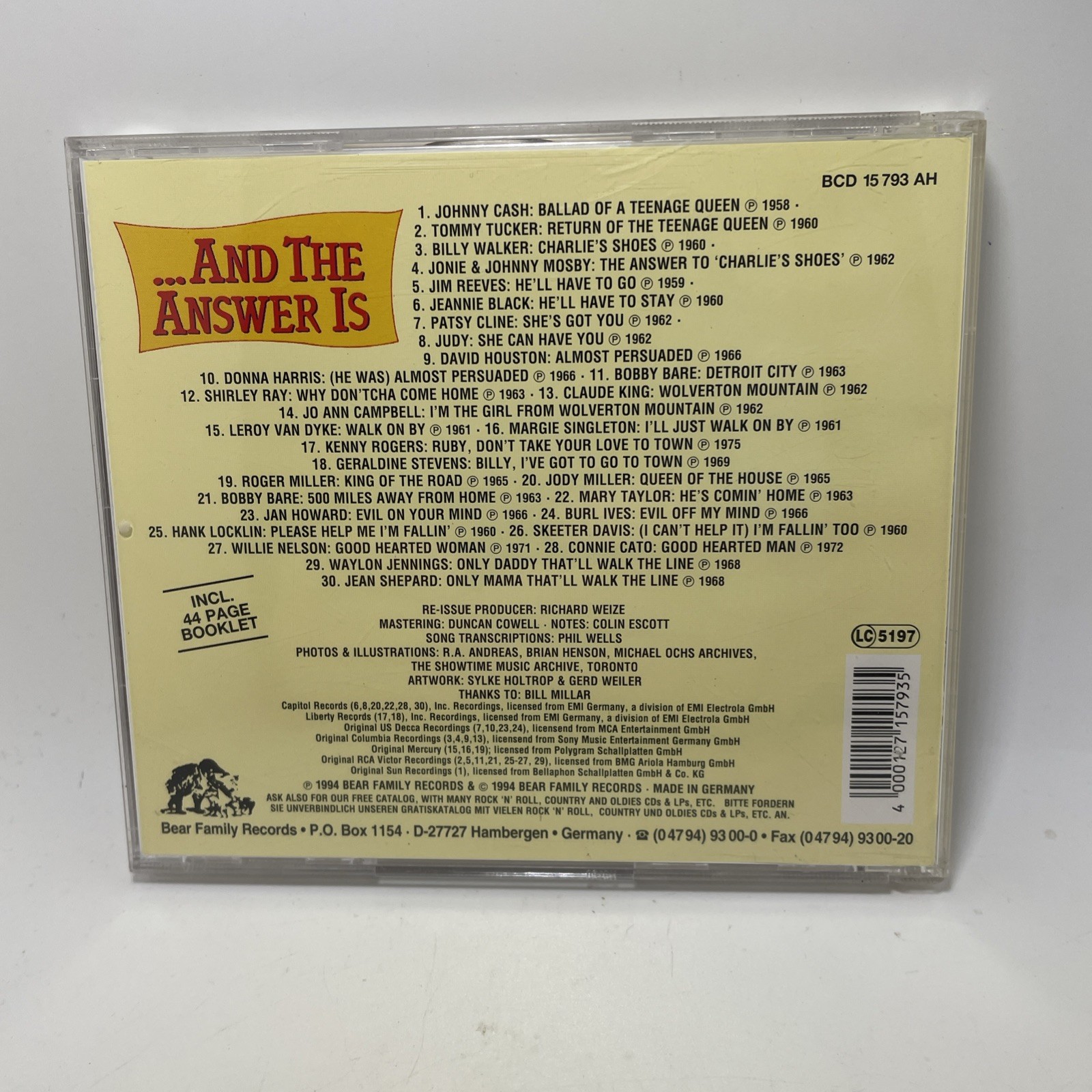 And The Answer Great Country Answer Discs From the ’60s and Their Original