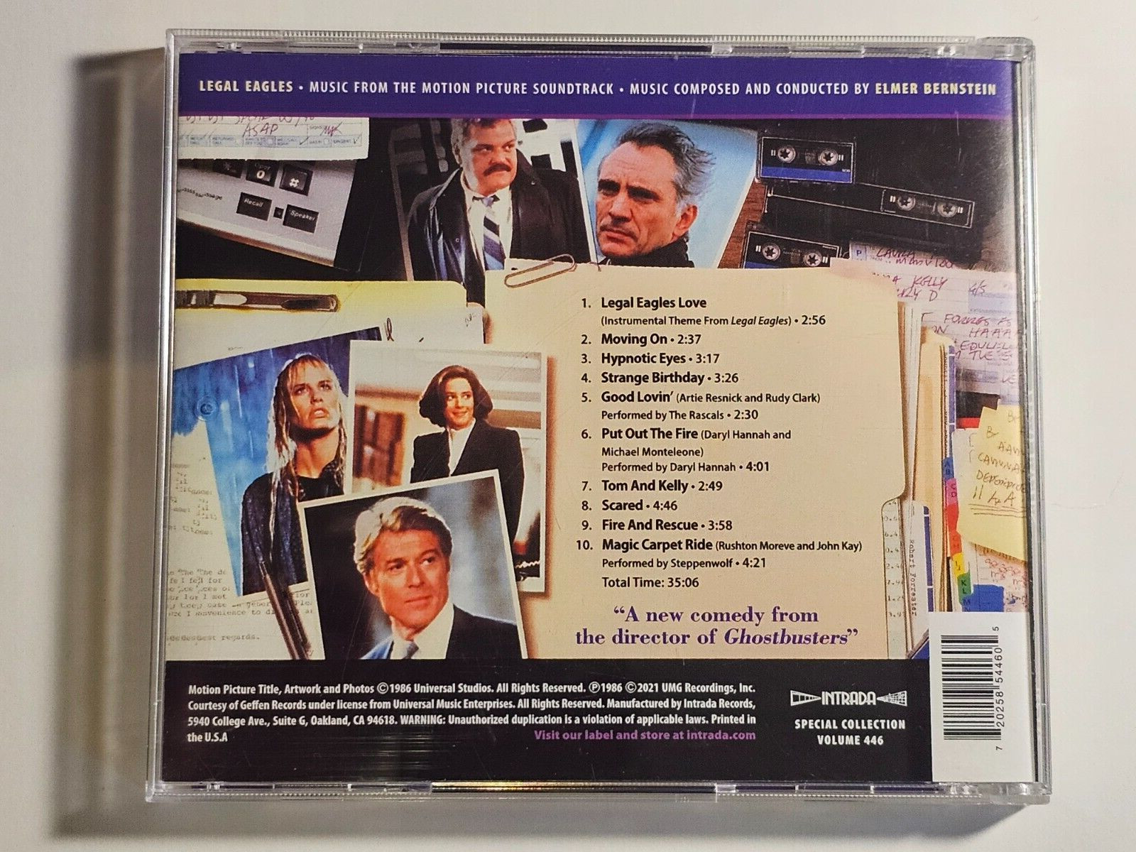 Legal Eagles – Elmer Bernstein – 2021 Intrada Special Collection CD