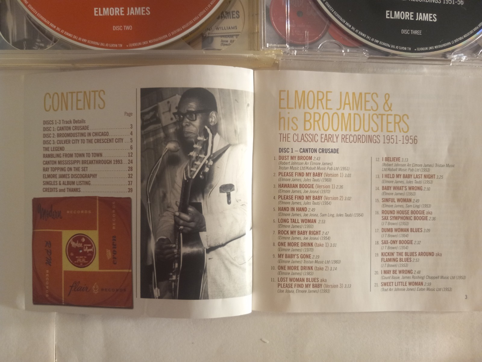 ELMORE JAMES AND HIS BROOMDUSTERS- 1951 To 1955 – 3 CD Jewel Box Set – Near Mint