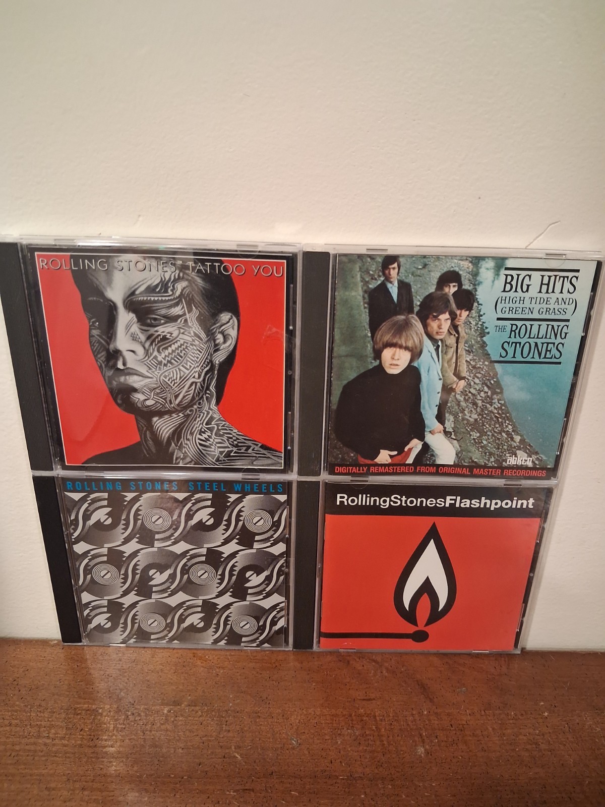 Vintage The Rolling Stones CD Lot Bundle Of 4 Tattoo You Steel Wheels Big Hits