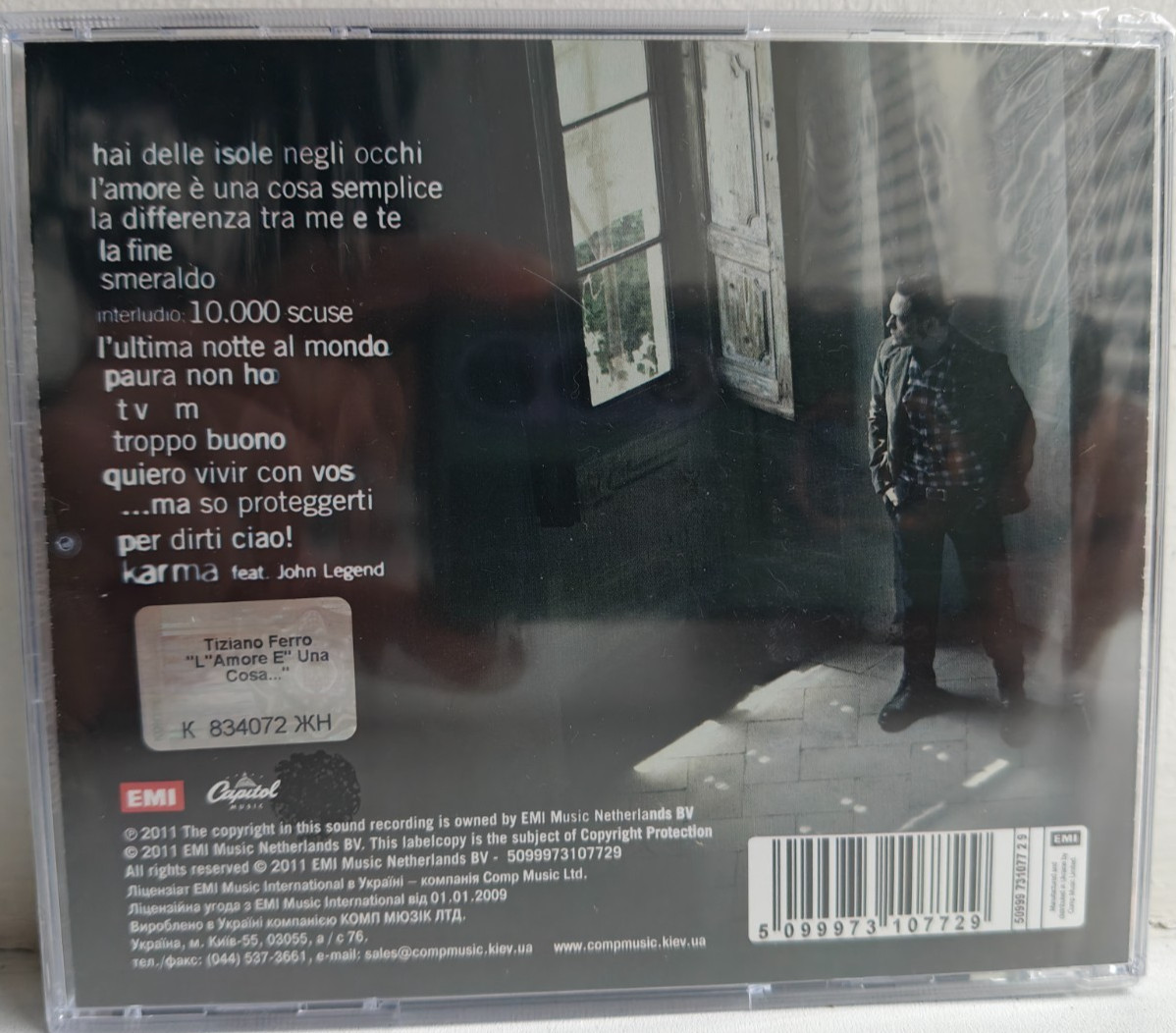 TIZIANO FERRO – L’amore È Una Cosa Semplice (OFFICIAL UKRAINIAN RELEASE) CD New