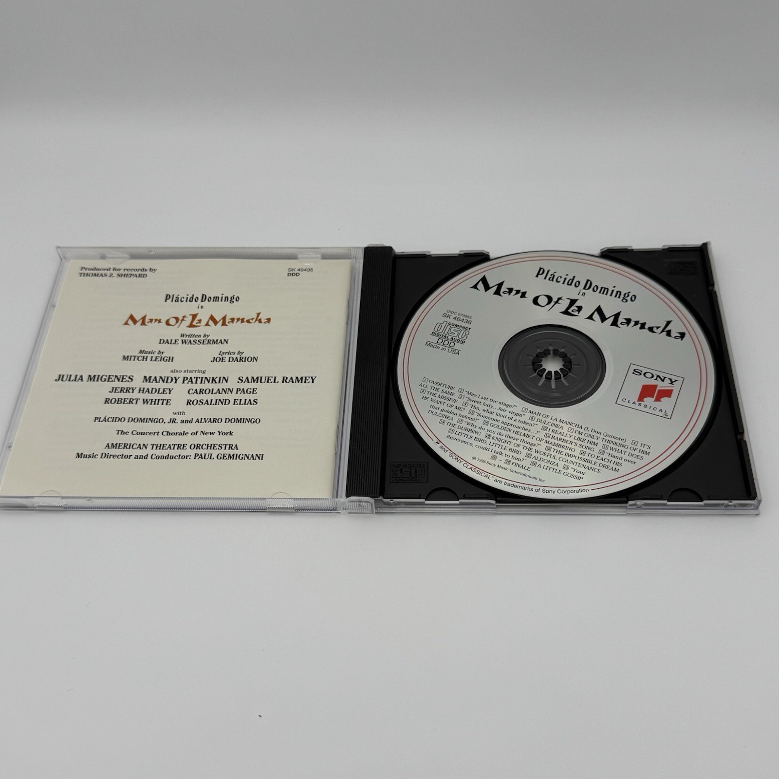 Leigh: Man of La Mancha by Plácido Domingo 1996 (Tenor Vocals) (CD) VGC