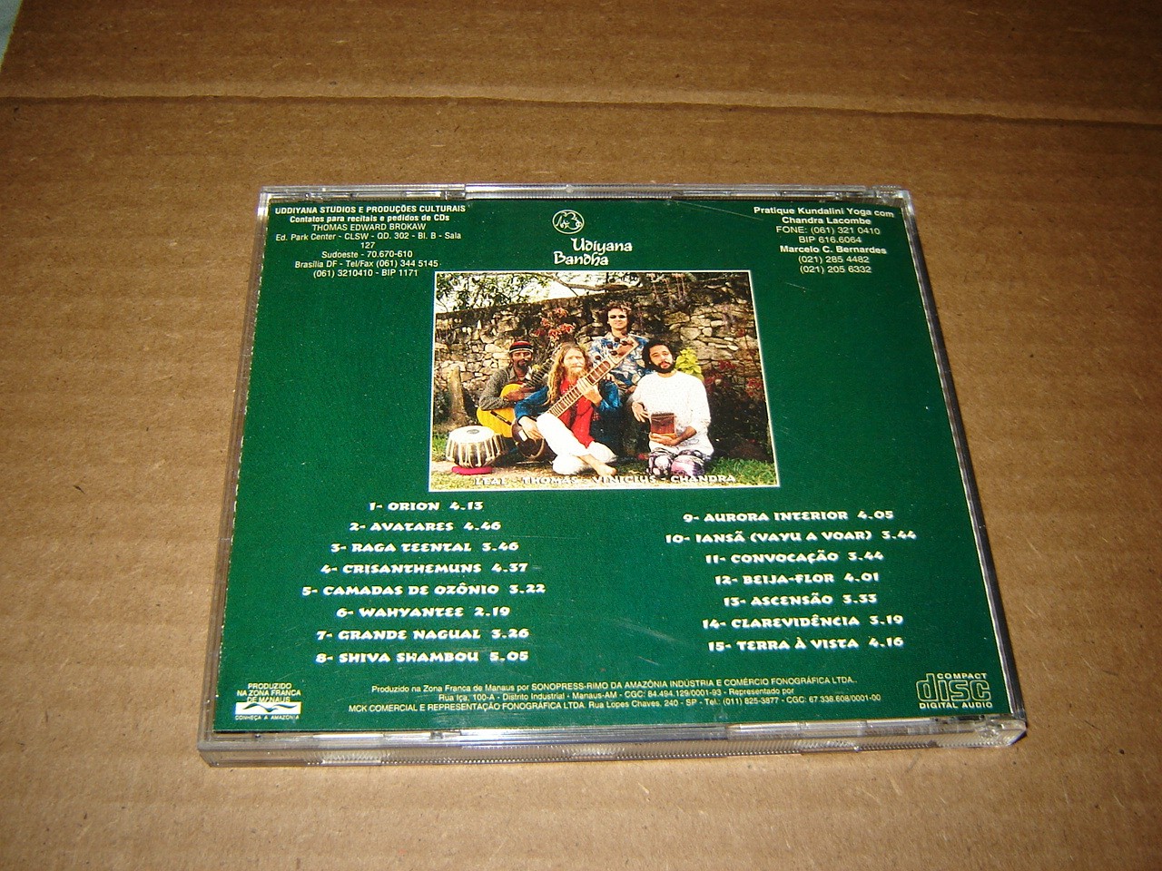 Udiyana Bandha – Terra à Vista CD NM rare 1994 Brazil ethnic new age private