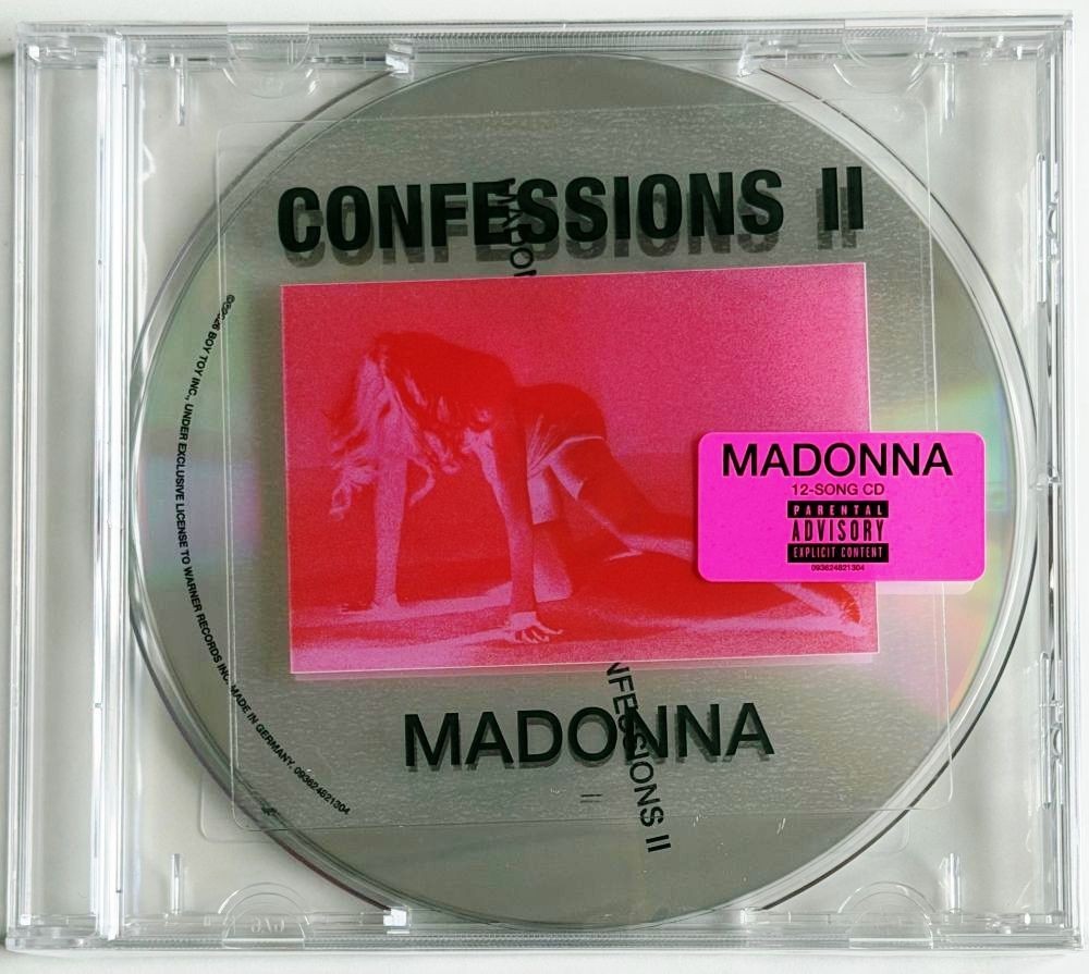 MADONNA CONFESSIONS II STANDARD 12 TRACK CD ALBUM w/ Transparent stickered case